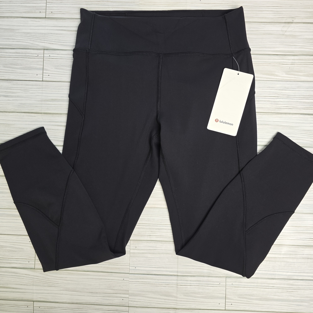 Lululemon In Movement Tight 25" Classic Black Leggings Size 10 NWT